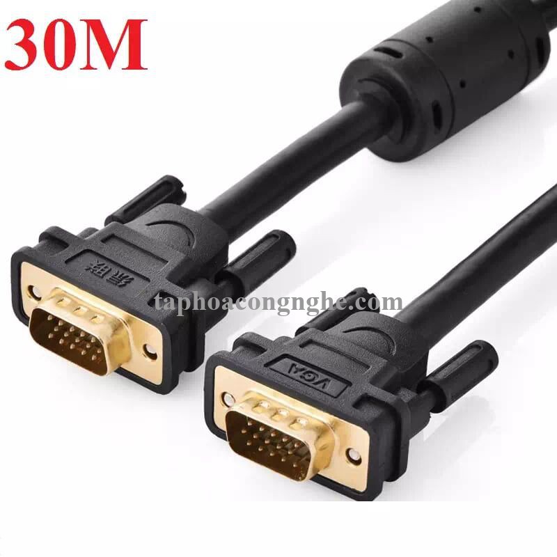 Ugreen 11636 30M màu Đen Cáp tín hiệu 2 đầu VGA VG101 30011636